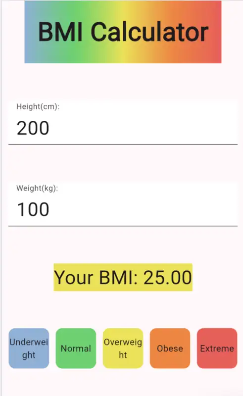 Flutter study - BMI Calculator