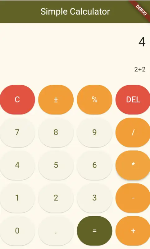 Flutter study - simple calculate